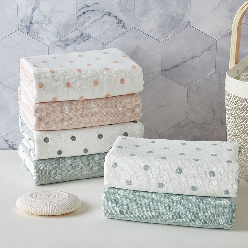 Yiwu Quality Products - Futian Pure Cotton Towel and Bath Towel Set Color Random color-matching polka Dot style Application Scenario