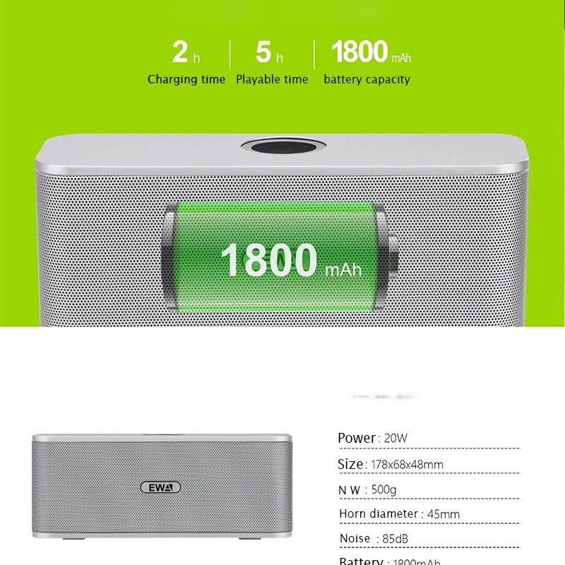 EWA W1大音量蓝牙音箱家用低音炮立体重低音3d环绕高音质广场音箱详情5