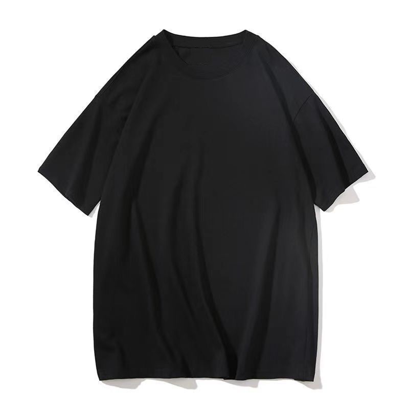 Pure cotton short-sleeved T-shirt for men, summer trend round-neck half-sleeved new Korean style loose and versatile men's T-shirt top 229 details Picture