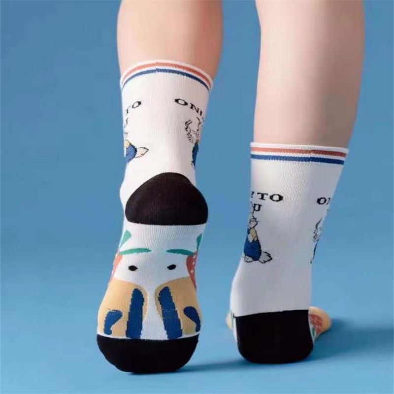 秋冬新款小清风中筒女棉袜可爱甜美清新韩版潮流网红