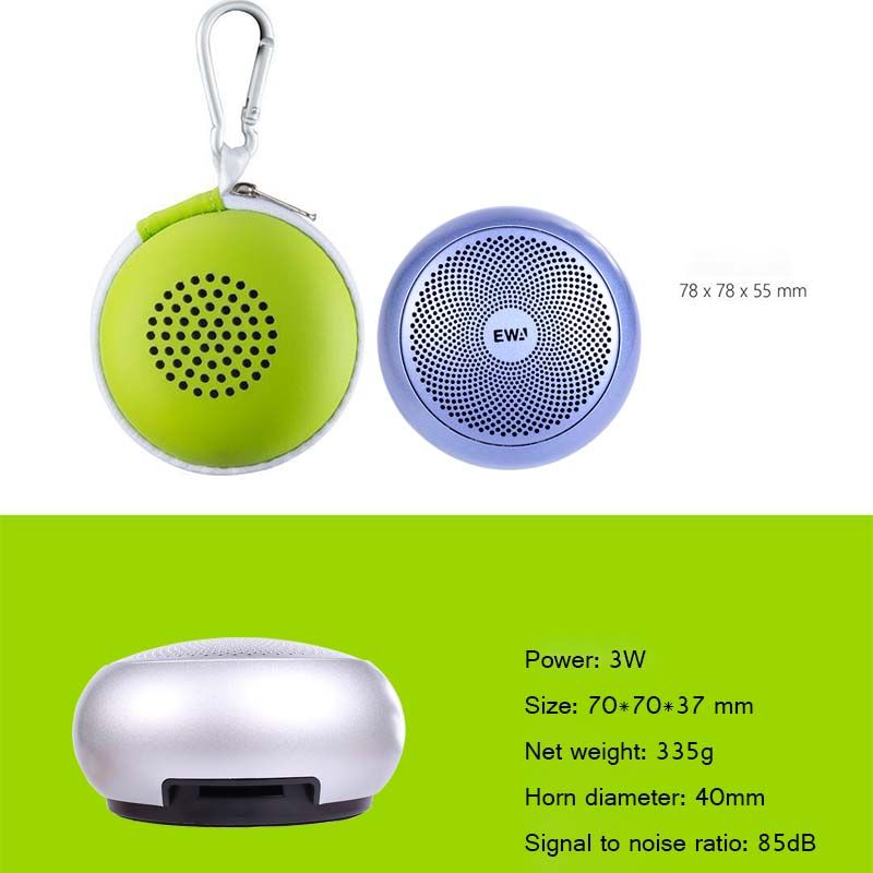 EWA A110MINI Bluetooth speaker, large home small audio system, heavy subwoofer, portable car small steel gun Item Picture