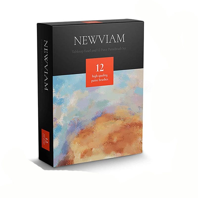 Hot-selling artist portable desktop art easel set with brush acrylic color palette set Item Picture