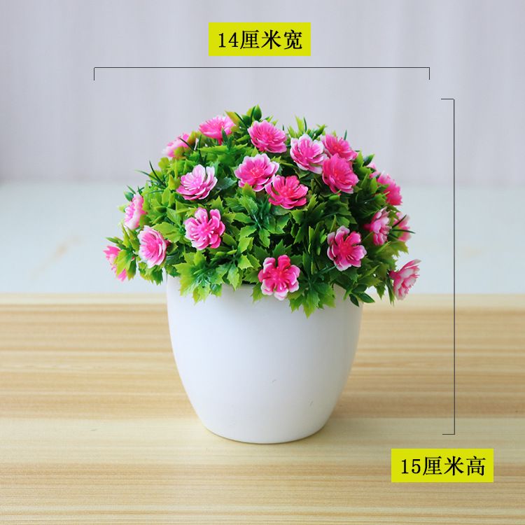 Small half-sphere bonsai, artificial plant, thousand-layer flower potted plant, home decoration, artificial flower art, creative gift and display pieces Item Picture
