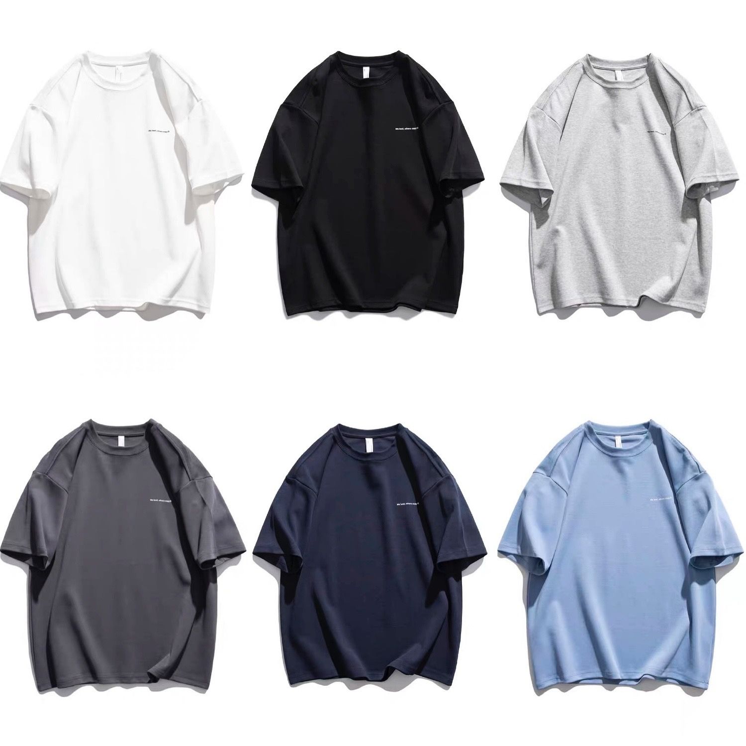 Pure cotton short-sleeved T-shirt for men, summer trend round-neck half-sleeve new Korean style loose and versatile men's T-shirt top 233