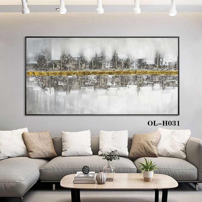 纯手绘卧室床头装饰画轻奢主卧挂画房间背景墙壁画酒店宾馆墙画喷绘定制详情12