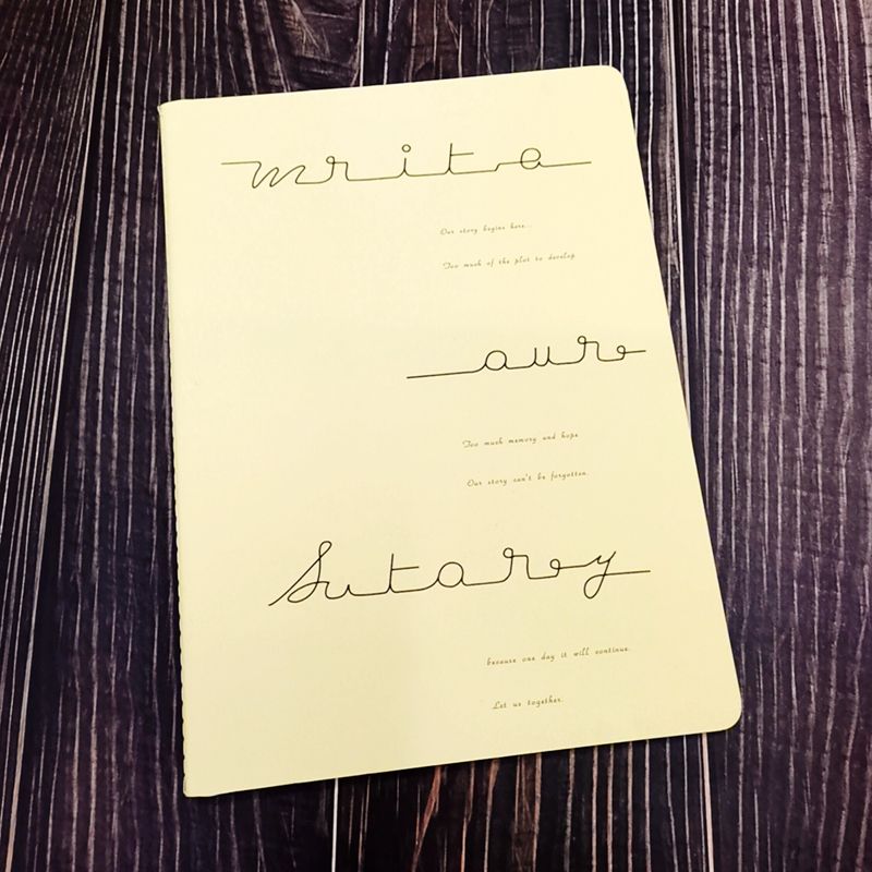 ins风A4车线软面抄大学生记事本练习本作业中学生缝线我们的故事