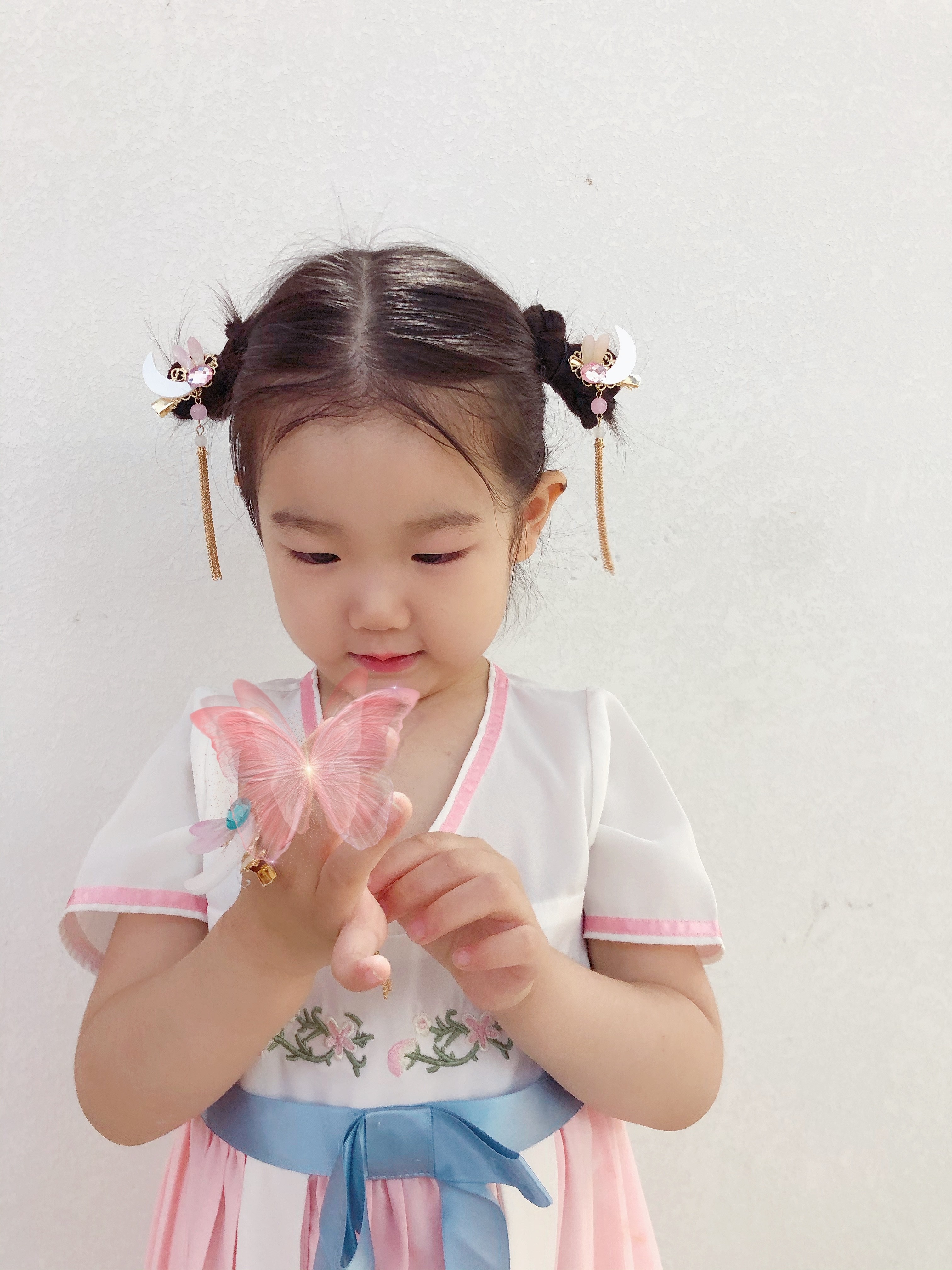 Hairless Hanfu versatile Chinese-style accessories - Chinese-style - Crescent Moon Jade Rabbit pair detail image 6