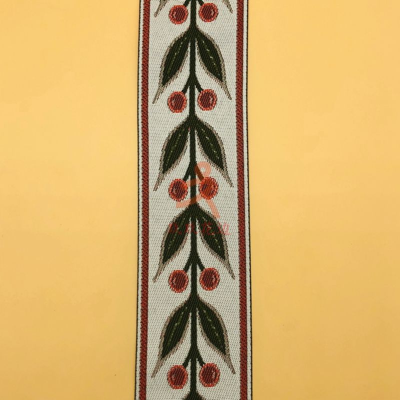 Factory direct sales of high-precision, high-end and elegant small orchid jacquard lace curtains and clothing jacquard webbing