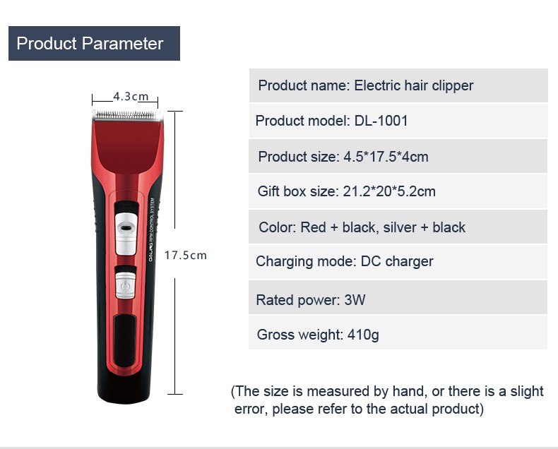 DALING-1001 Hair clipper, rechargeable electric clipper, silent hair clipper for adults, infants and children, electric hair shaver, wholesale for export pic 13