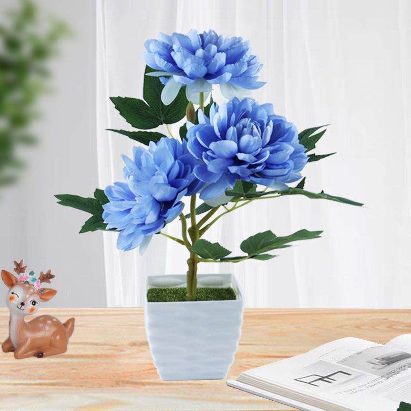 Direct sales from the manufacturer of flower-patterned artificial bonsai, artificial flowers and potted plants. Wholesale of artificial chrysanthemums for home decoration and artificial flowers details Picture
