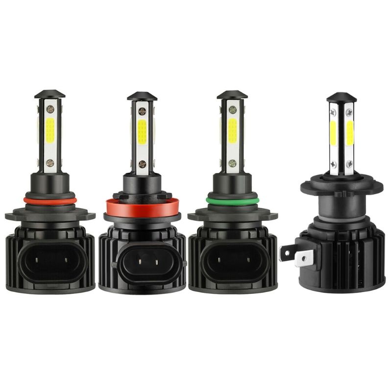 Car lights 4COB, car lights LEDH4, direct plug-in H11, H7, H1 9006, 9005, H3