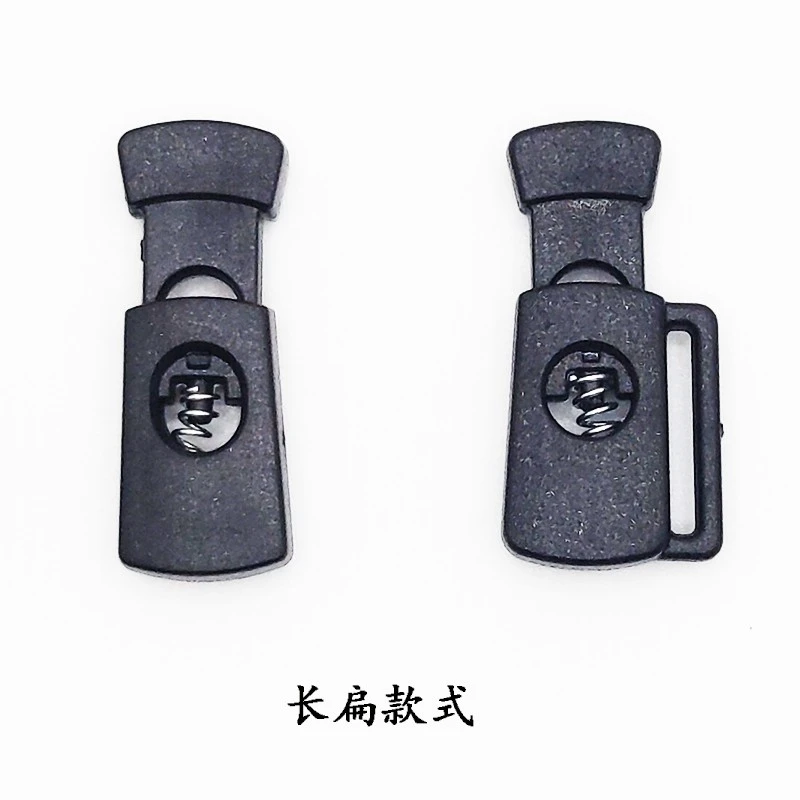 Horizontal hole with handle, wine bottle shape spring buckle, elastic band adjustment buckle, flat round spring buckle, environmentally friendly material detail image 7
