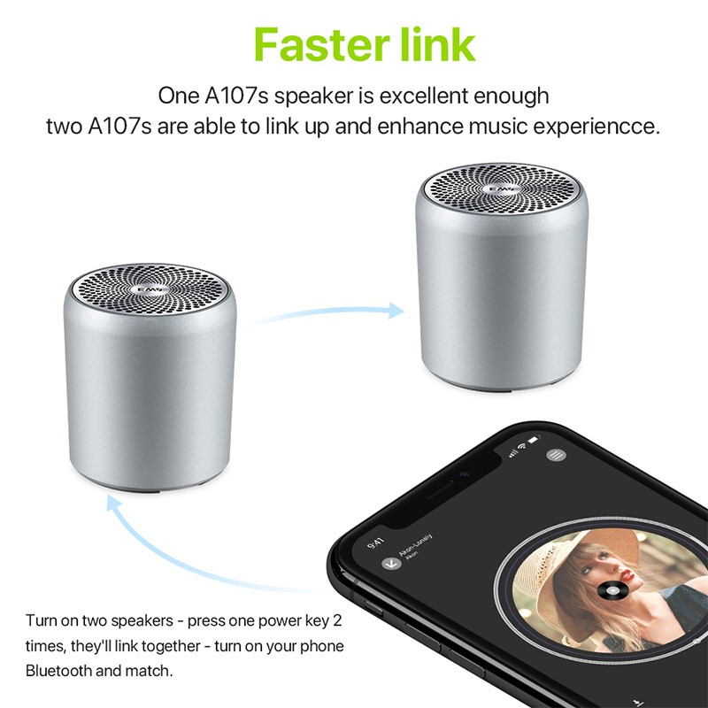Eva-звуки для love a107 - s bluetooth, мини-TWS-последовательные беспроводные пушки, водонепроницаемые и тяжелые басы pic 3
