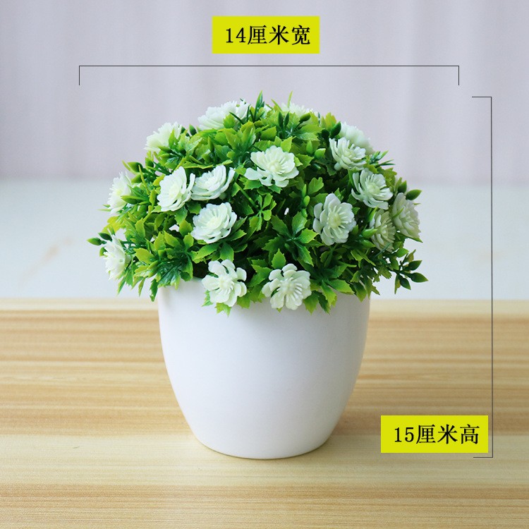 Small half-sphere bonsai, artificial plant, thousand-layer flower potted plant, home decoration, artificial flower art, creative gift and display pieces detail image 4