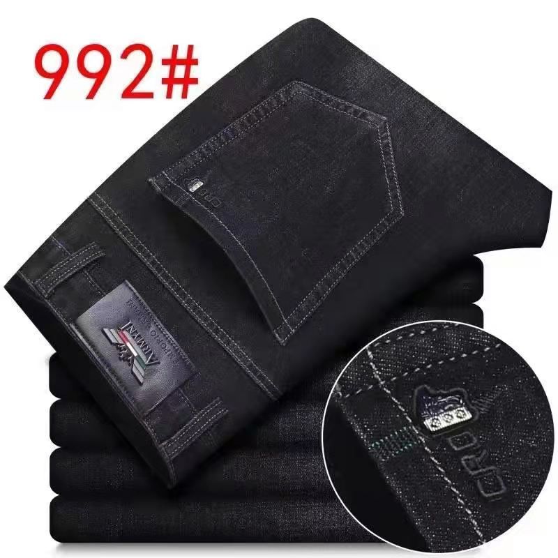 Spring and autumn men's casual pants loose straight leg dad pants men's pants thin middle-aged slim free ironing casual pants 23