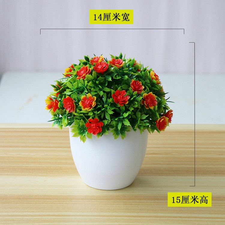 Small half-sphere bonsai, artificial plant, thousand-layer flower potted plant, home decoration, artificial flower art, creative gift and display pieces detail image 3