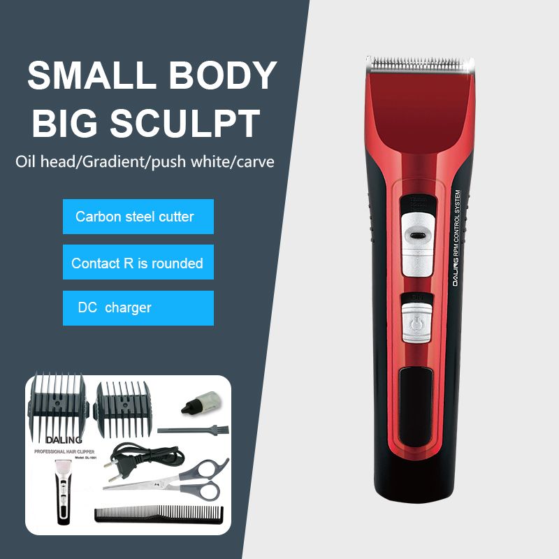 DALING-1001 Hair clipper, rechargeable electric clipper, silent hair clipper for adults, infants and children, electric hair shaver, wholesale for export