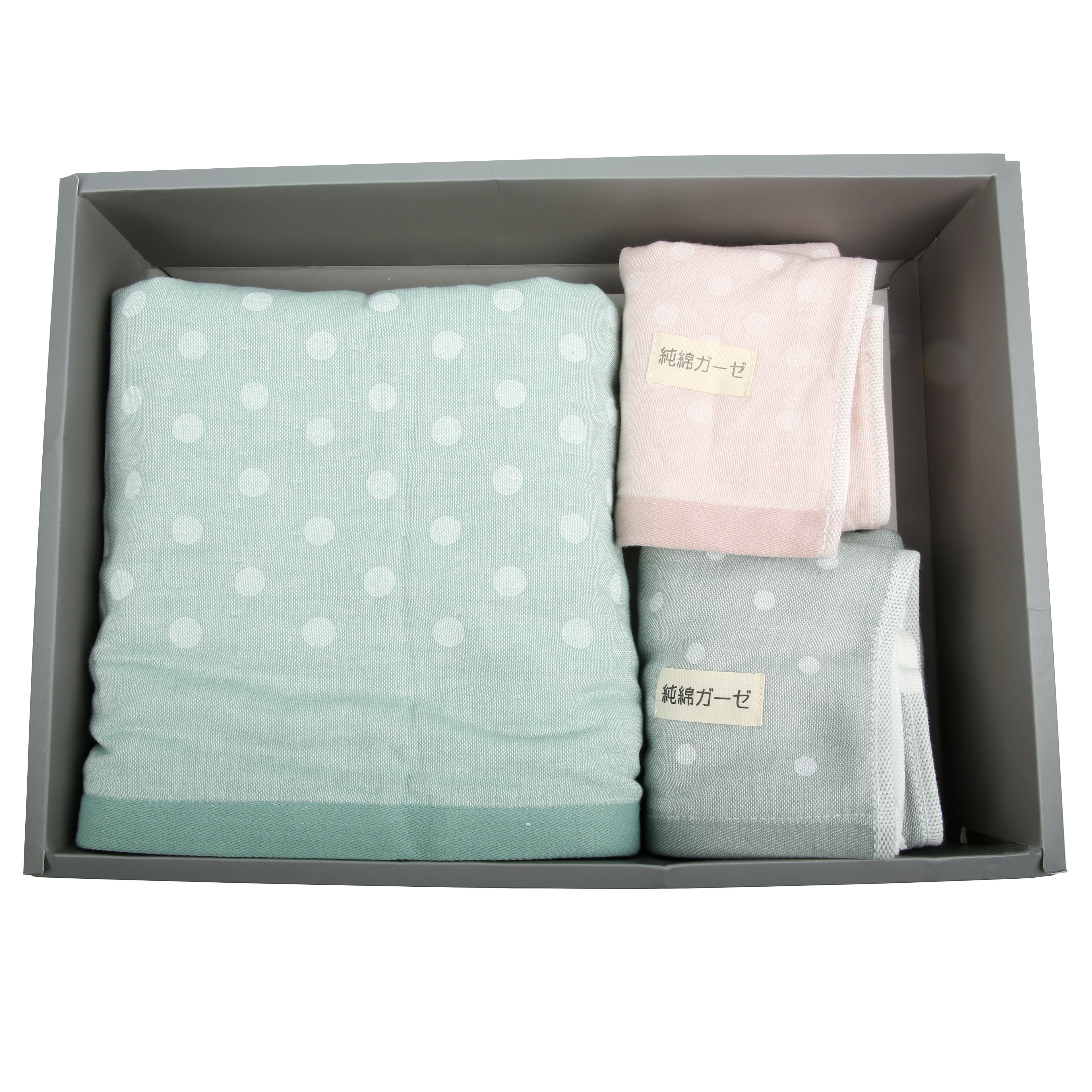 Yiwu Quality Products - Futian Pure Cotton Towel and Bath Towel Set Color Random color-matching polka Dot style detail image 2