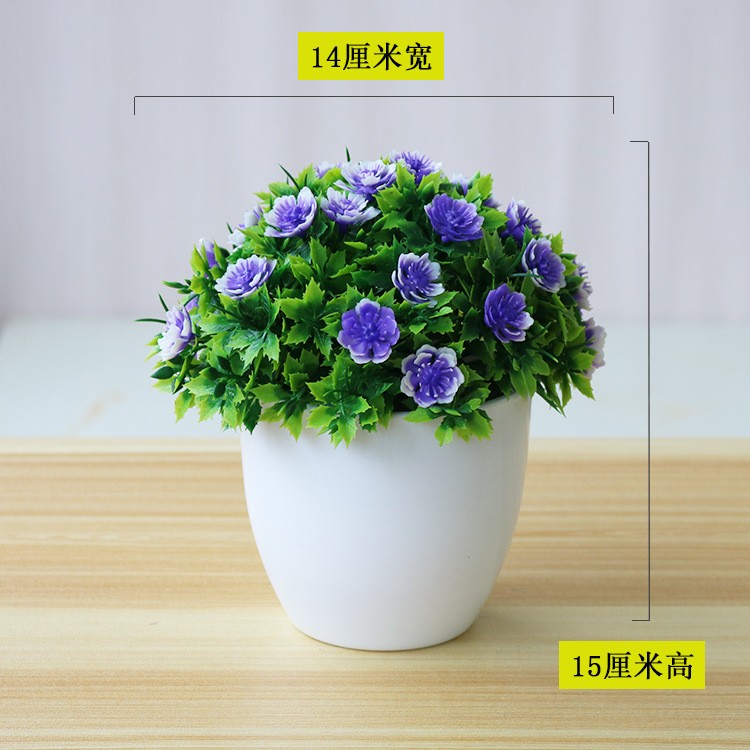 Small half-sphere bonsai, artificial plant, thousand-layer flower potted plant, home decoration, artificial flower art, creative gift and display pieces detail image 13