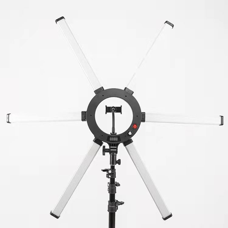 Live broadcast light supplement light Camera light Anchor light LED light USB light Beauty supplement light 36 inch large six tube supplement light supply tripod