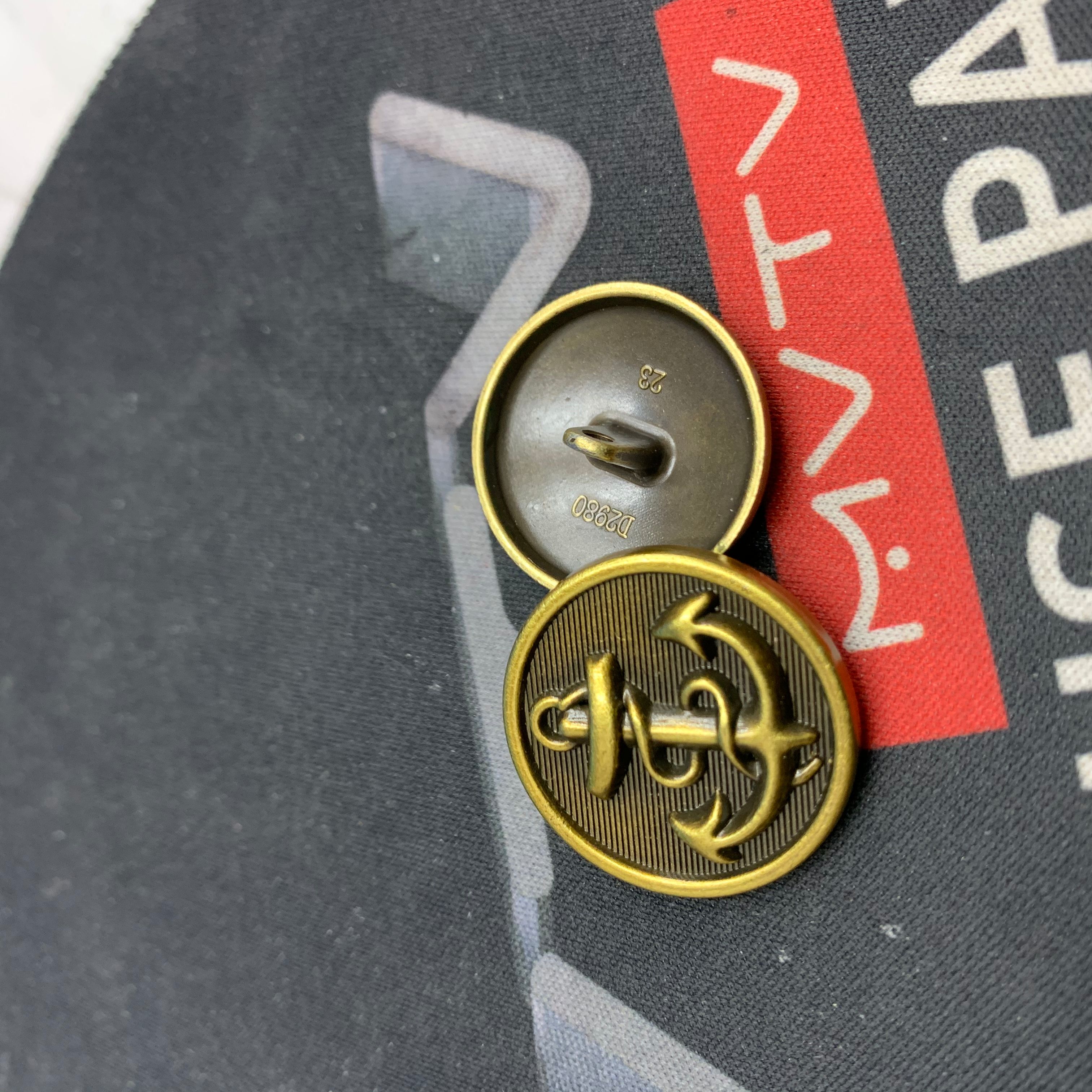 合金 船锚 手缝扣 青古铜色