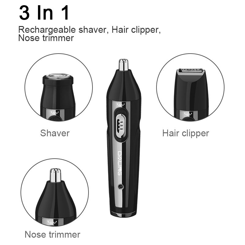 DALING Electric Nose Hair Trimmer Daling 7011, multi-functional sideburns and eyebrow trimmer for cross-border use details Picture