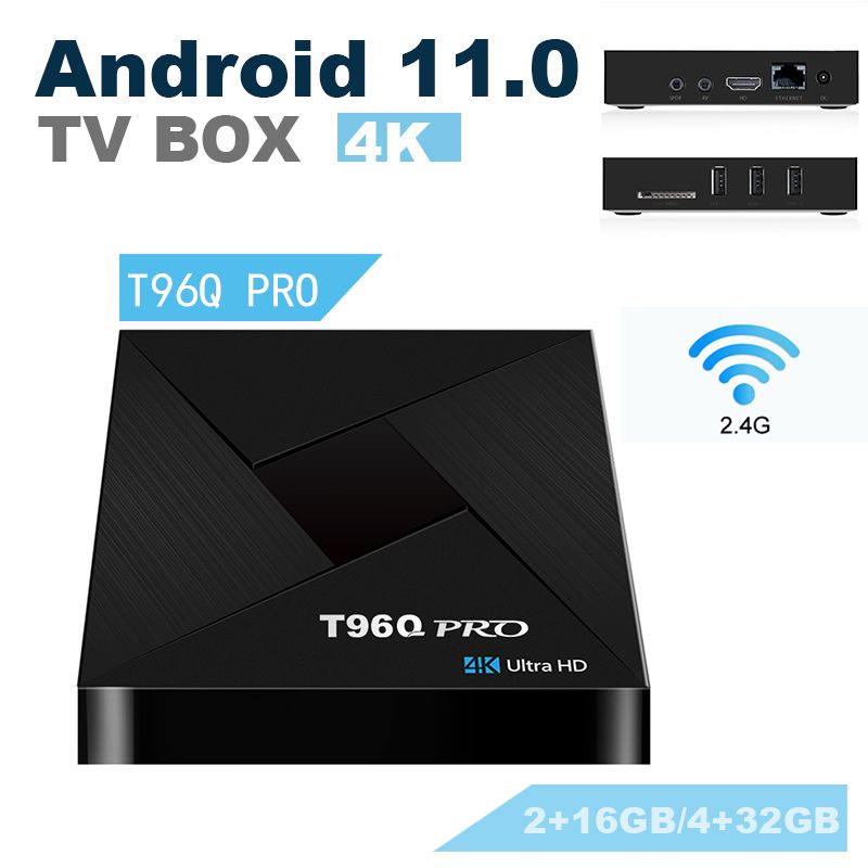 Android TVBOX T96Q PRO 网络机顶盒 Android 11.0 2.4wifi 出口中东/刚果/非洲