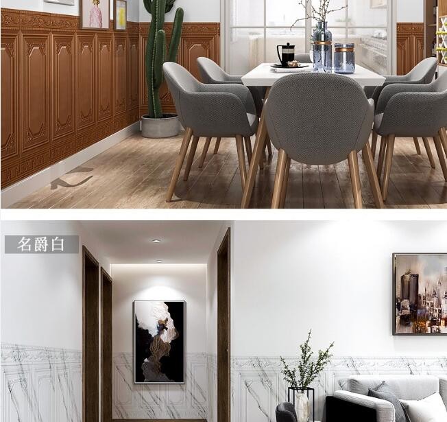 Grey 3D wall stickers, wallpaper, self-adhesive three-dimensional wall stickers, wall waistlines, skirting boards, wall panels, wall decoration stickers, bedroom, kitchen and living room wall renovation, old house renovation, rental house detail image 11