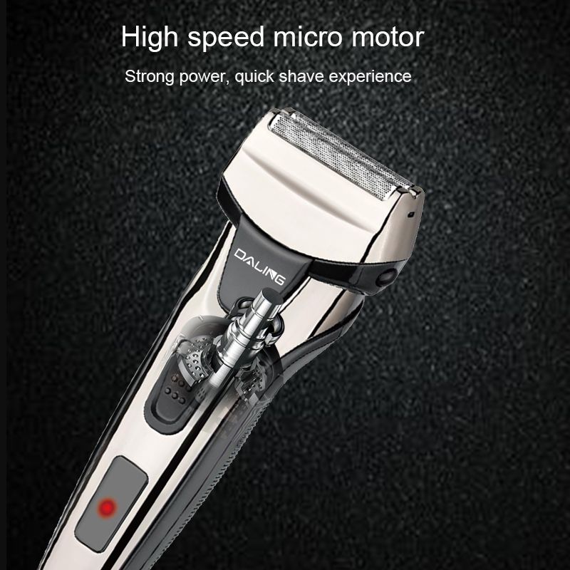 DALING-9011 men's razor, electric rechargeable, genuine, reciprocating beard blade, washable, wholesale for export Item Picture
