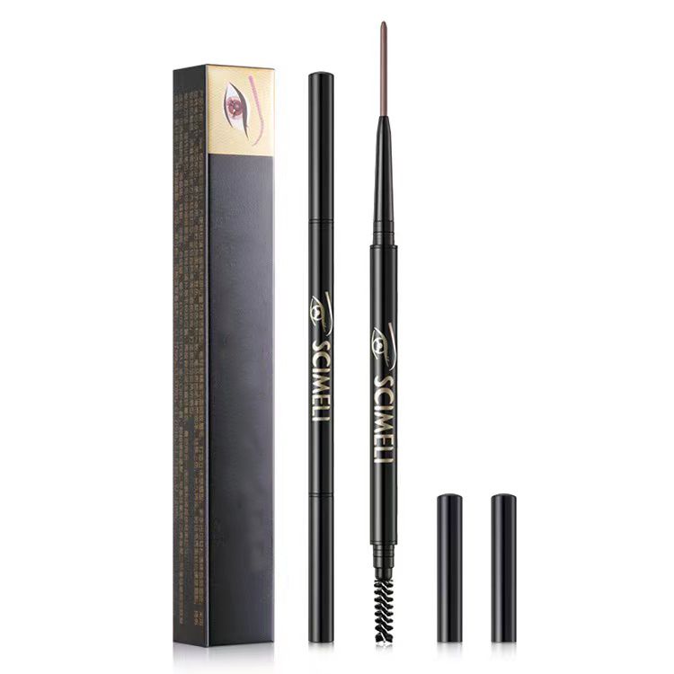 双头眉笔带刷黑色外壳棕色
