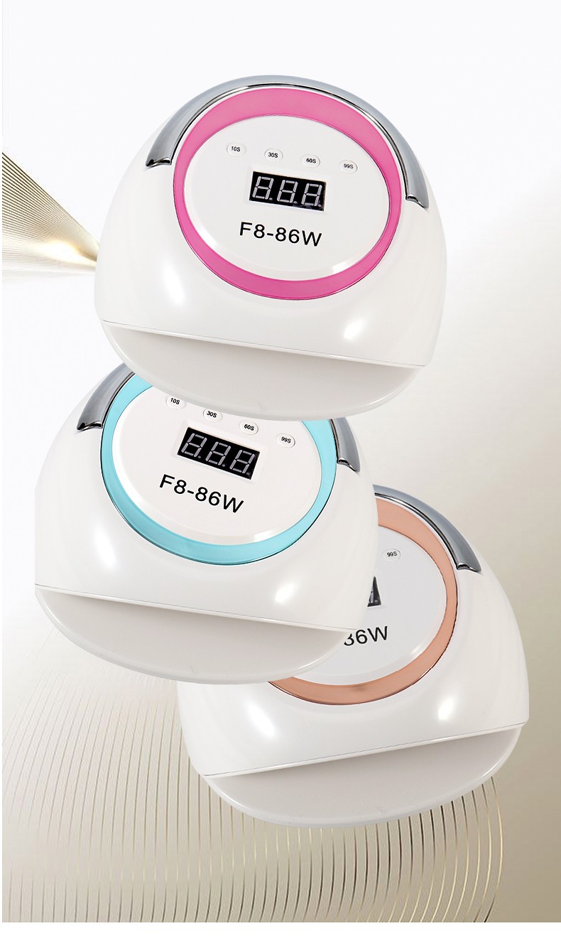 新款炫彩美甲灯 86W39颗双光源金线灯珠四档调节数字显示屏设计详情图6