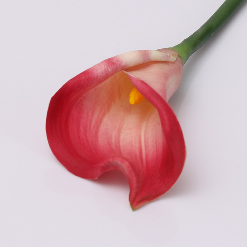 Wholesale pu artificial flower decoration, tactile PU artificial rolled edge small calla lily from the manufacturer detail image 7