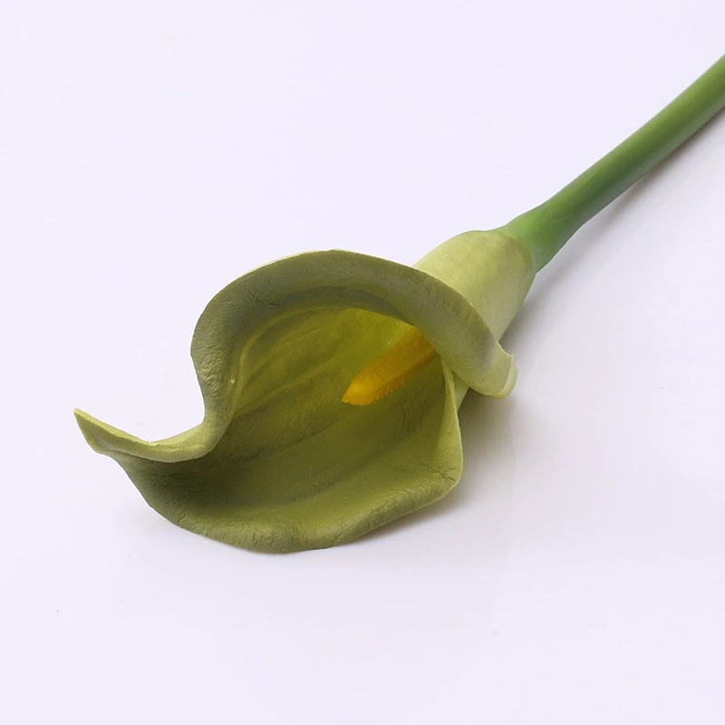 Wholesale pu artificial flower decoration, tactile PU artificial rolled edge small calla lily from the manufacturer detail image 5