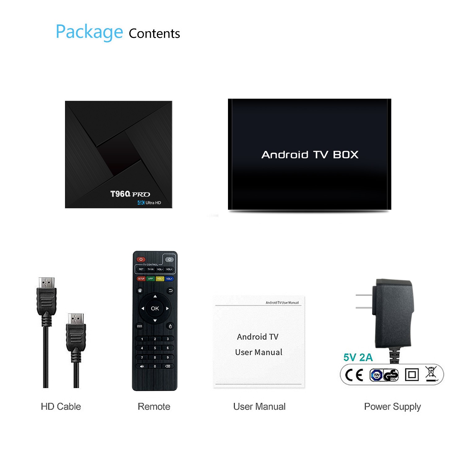 Android TVBOX T96Q PRO 网络机顶盒 Android 11.0 2.4wifi 出口中东/刚果/非洲详情图7