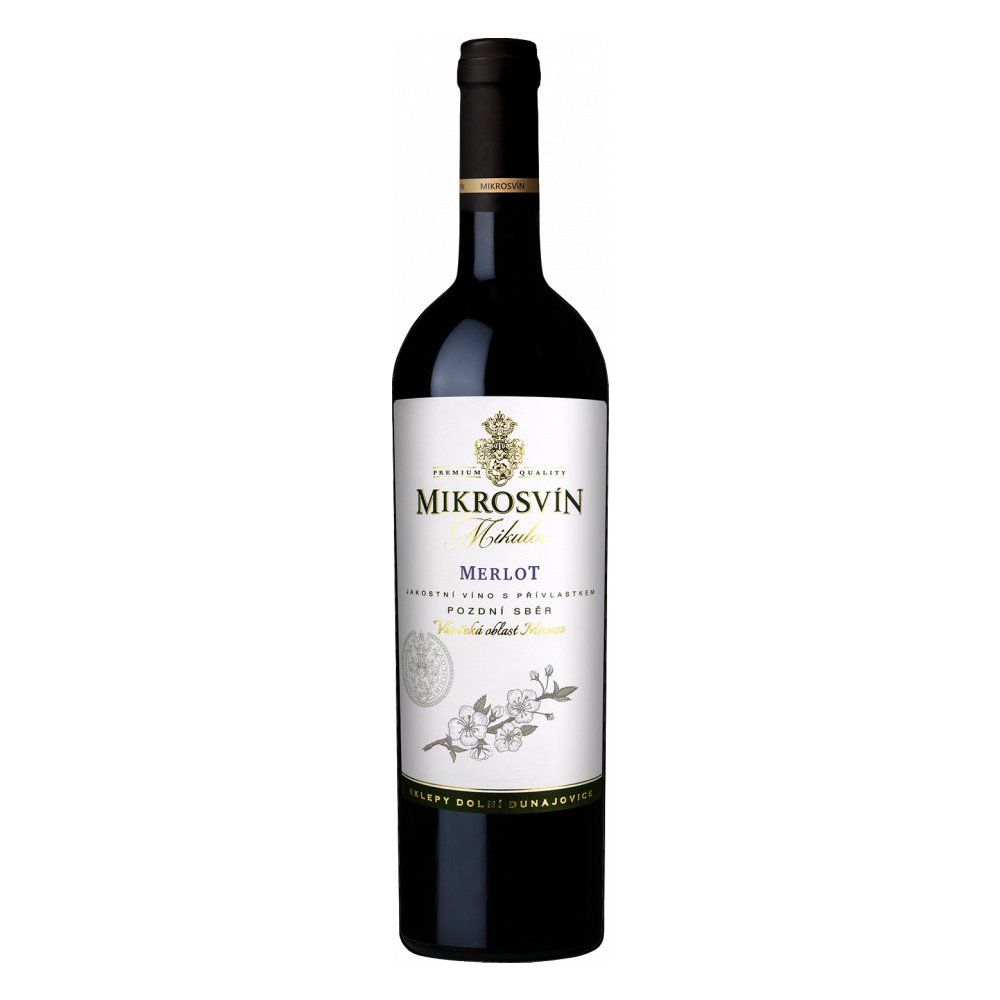 捷克进口葡萄酒Mikrosvín Flower Line Merlot 2019 干