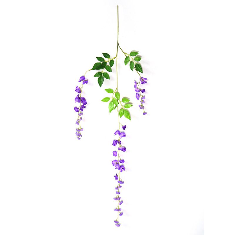 Wholesale of artificial wisteria flowers for the living room, plastic wisteria, green leaf wisteria, and wedding decoration Application Scenario