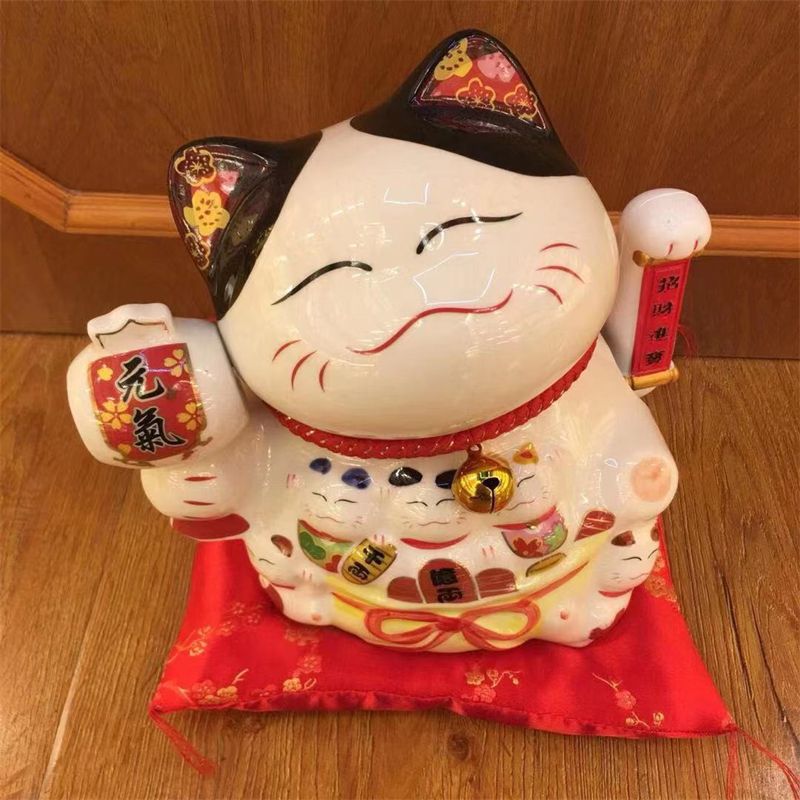 Nantai vitality white porcelain color swing cat opening gift furniture living room creative products