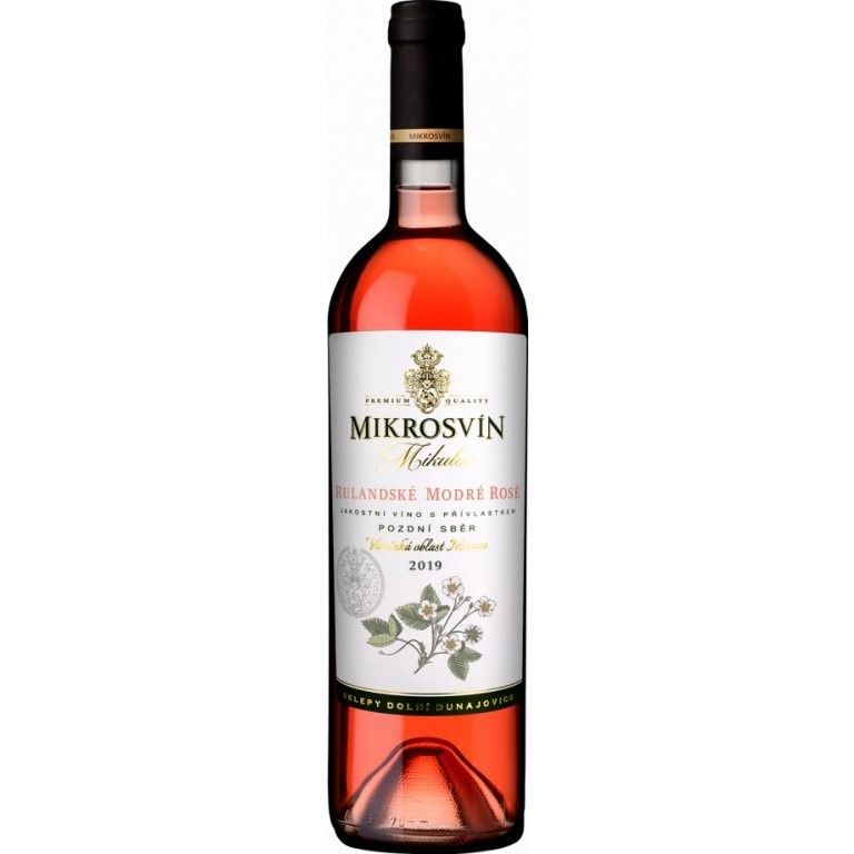 捷克进口葡萄酒Mikrosvín FlowerLine Rulandské modré,Rosé 2019 半干详情图1