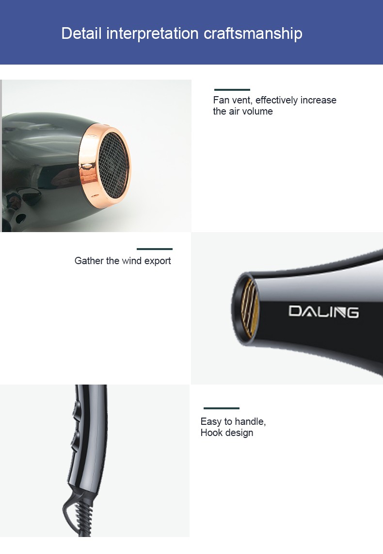 Daling DL-3006 hair dryer, high-power hair dryer, household cold and hot air hair dryer, wholesale cross-border detail image 11