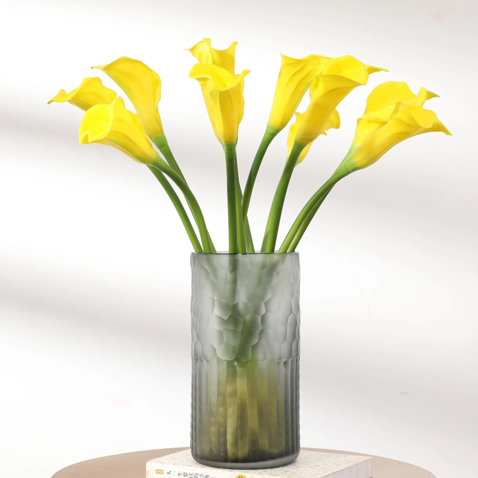 Wholesale pu artificial flower decoration, tactile PU artificial rolled edge small calla lily from the manufacturer detail image 14