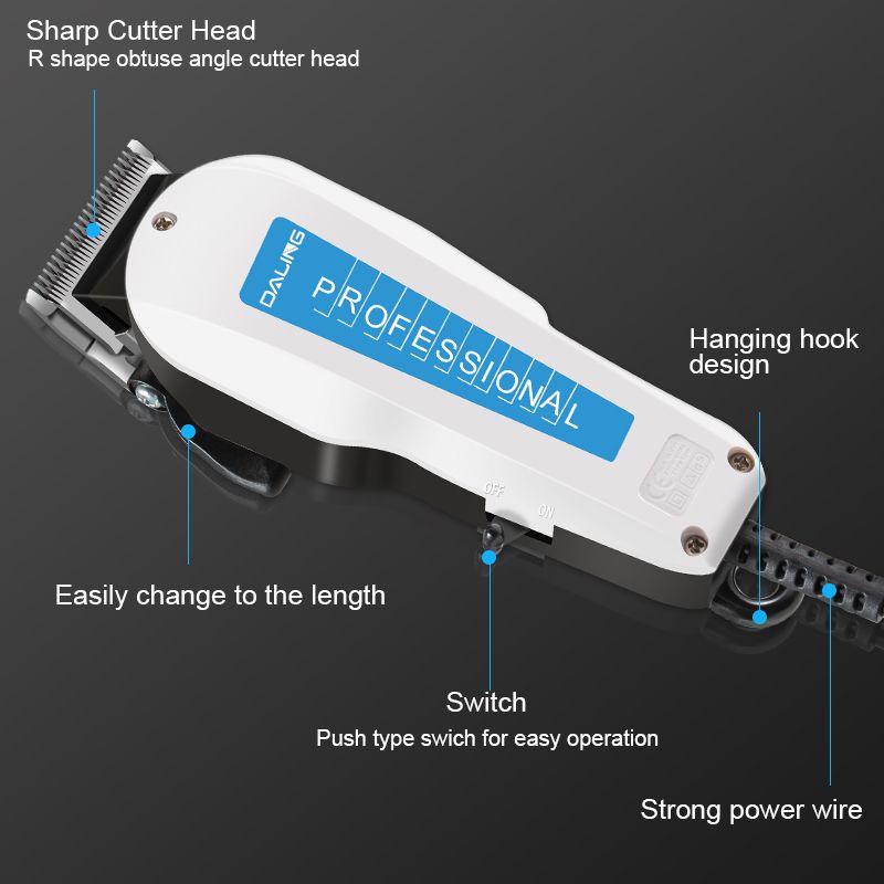 DALING-1121 Hair Salon High-power hair clippers, wired power clippers, shaving blades, plug-in wire-powered shaving clippers, wholesale for export Application Scenario