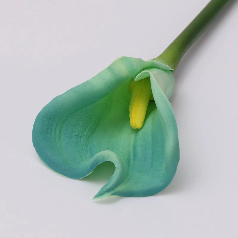 Wholesale pu artificial flower decoration, tactile PU artificial rolled edge small calla lily from the manufacturer detail image 9
