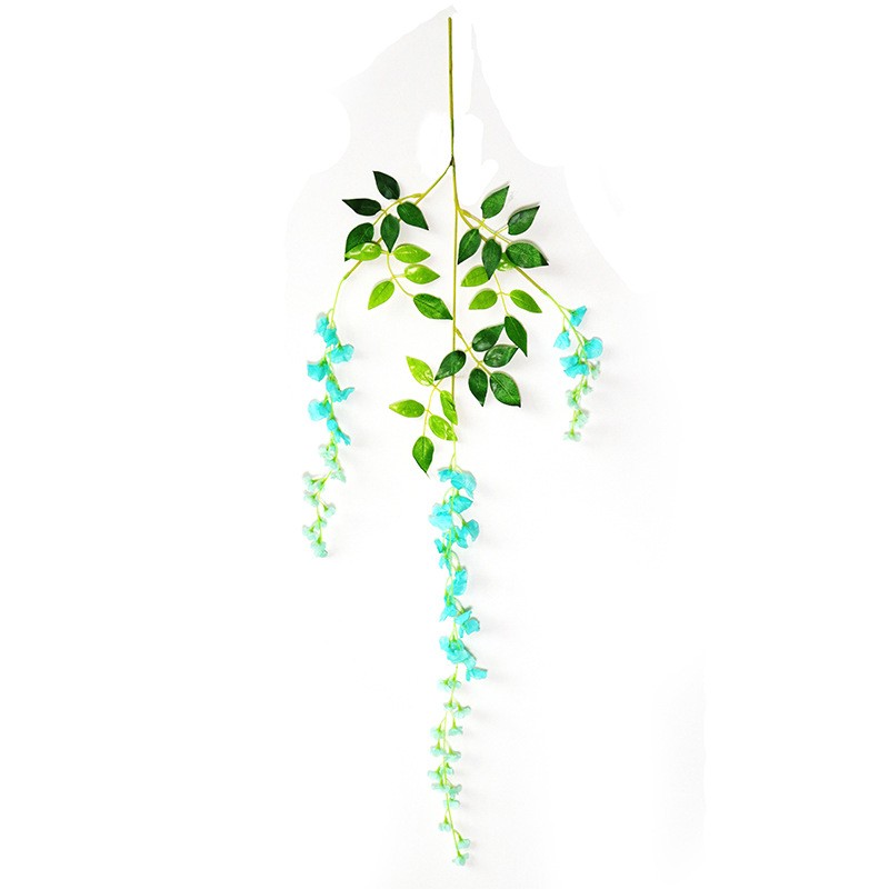 Wholesale of artificial wisteria flowers for the living room, plastic wisteria, green leaf wisteria, and wedding decoration detail image 16