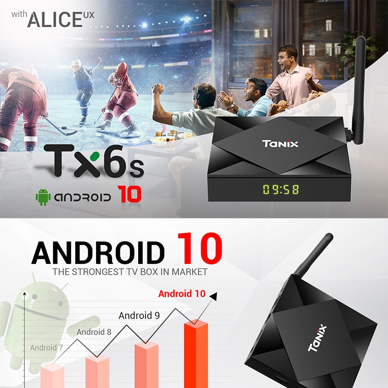 TX6S Network set-top BOX, smart TV BOX, TV Box, Allwinner H616 4G/64G, Wifi, Bluetooth detail image 1