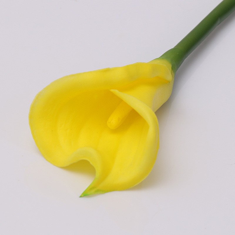 Wholesale pu artificial flower decoration, tactile PU artificial rolled edge small calla lily from the manufacturer detail image 2