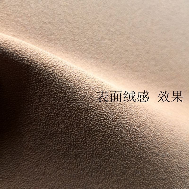 现货供应仿棉绒底PVC人造革 新款面料绒面感箱包革合成革