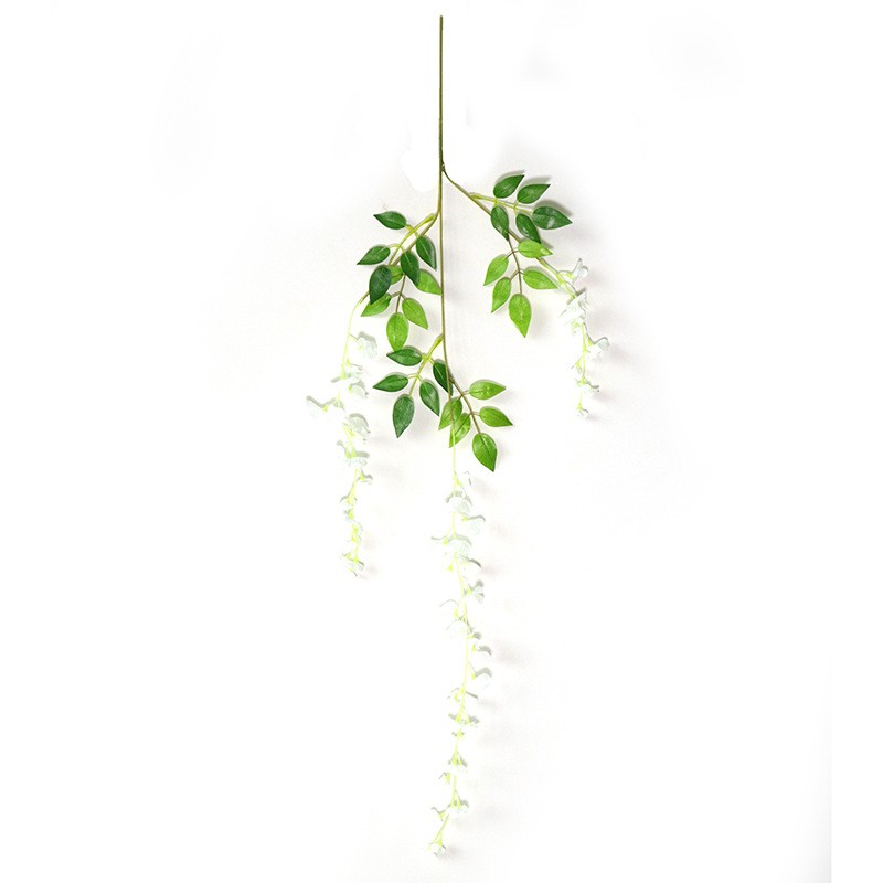 Wholesale of artificial wisteria flowers for the living room, plastic wisteria, green leaf wisteria, and wedding decoration detail image 12