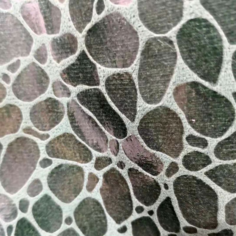 厂家直销0.7仿棉绒石头纹箱包革鞋革  新款面料PU合成革细节图