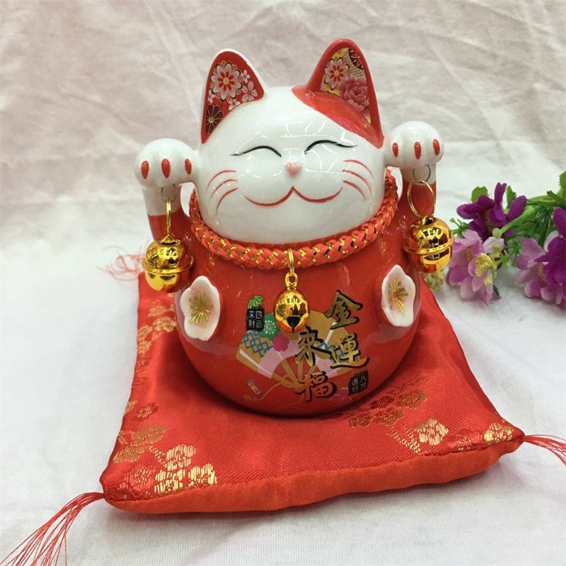 Nantai No. 1 Red piggy bank opening Gift furniture living room decor