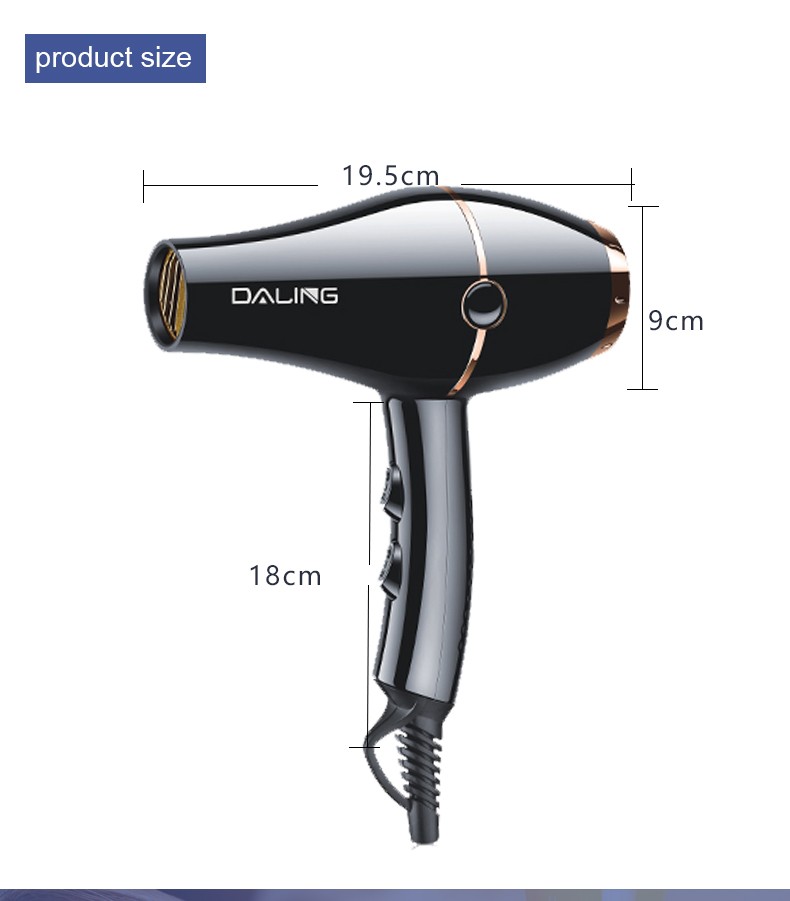 Daling DL-3006 hair dryer, high-power hair dryer, household cold and hot air hair dryer, wholesale cross-border detail image 12